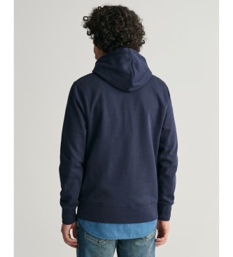 Gant Kapuzensweatshirt mit grafischem marineblauem Aufdruck