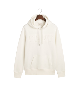 Gant Sweatshirt com capuz com estampado branco