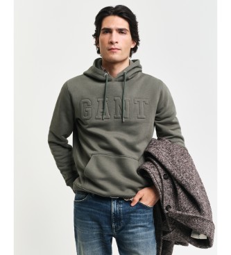 Gant Sweat  capuche avec impression verte