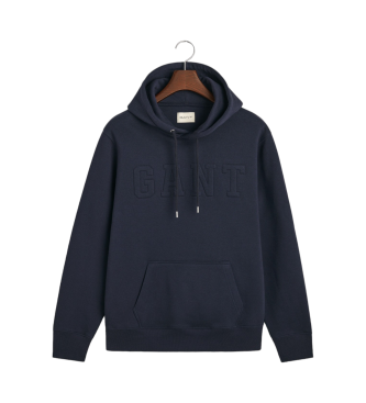 Gant Sweatshirt met capuchon en marineprint