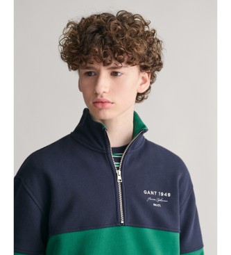 Gant Half-zip sweatshirt Color Blocked Teens navy