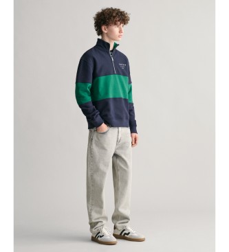 Gant Half-zip sweatshirt Color Blocked Teens navy