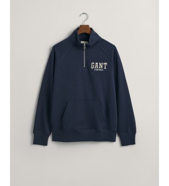 Gant Graphic half zip sweatshirt marine