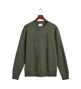 Gant Sudadera de cuello redondo con grabado verde