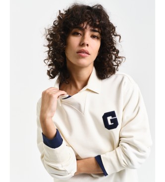 Gant Sweatshirt  col rond avec logo G blanc