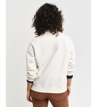 Gant Sweatshirt  col rond avec logo G blanc