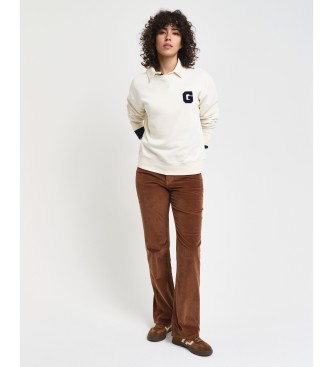 Gant Sweatshirt  col rond avec logo G blanc