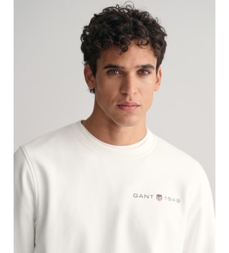 Gant Sweatshirt med grafiskt tryck - vit
