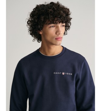 Gant Sweatshirt mit Grafikdruck marineblau