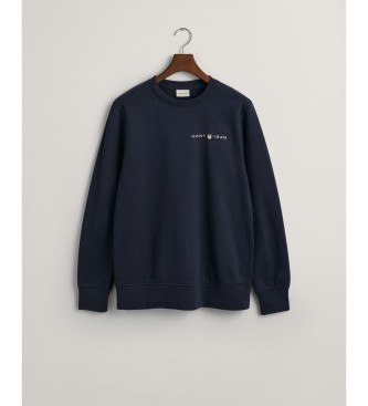 Gant Sweatshirt mit Grafikdruck marineblau