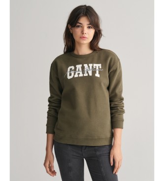 Gant Felpa girocollo verde Arch Script Teens