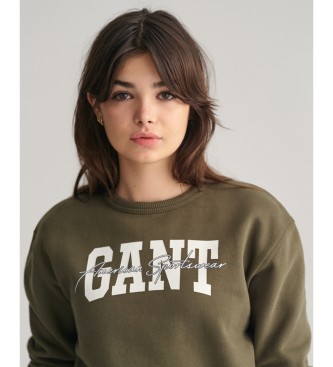 Gant Felpa girocollo verde Arch Script Teens