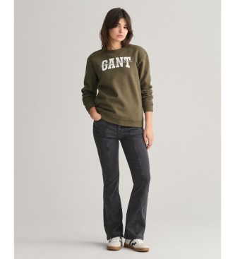 Gant Arch Script Teens crew neck sweatshirt green