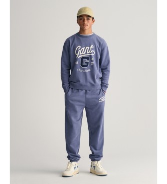 Gant Grafisches Sweatshirt mit Rundhalsausschnitt blau