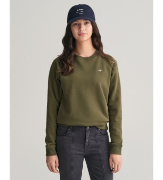 Gant Sudadera de cuello redondo Shield Teens verde