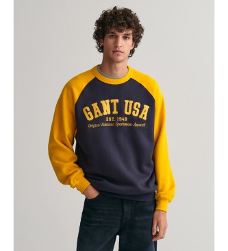 Gant GANT USA marineblaues Sweatshirt mit Rundhalsausschnitt