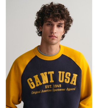 Gant Camisola com gola redonda GANT USA em azul-marinho