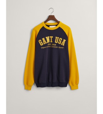 Gant GANT USA marinbl sweatshirt med rund halsringning