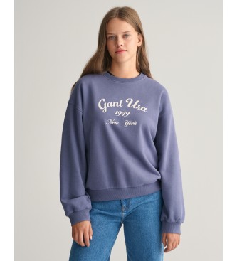 Gant Oversized Script Graphic sweatshirt blauw