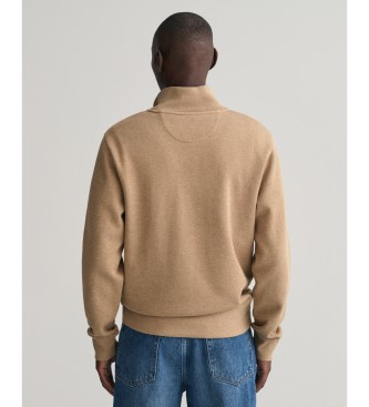 Gant Sacker Rib half-zip sweatshirt bruin