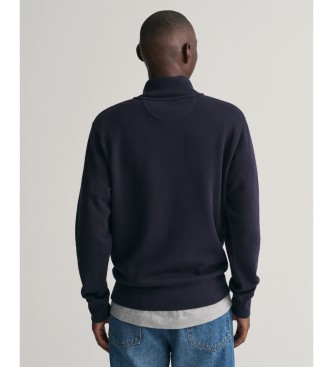 Gant Sacker Rib half zip navy sweatshirt