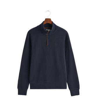 Gant Sacker Rib half zip navy sweatshirt