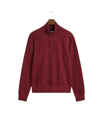 Gant Pull Sacker Rib half-zip burgundy