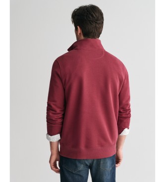 Gant Shield Half Zip Sweatshirt kastanjebruin