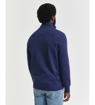 Gant Blue Shield half-zip hoodie