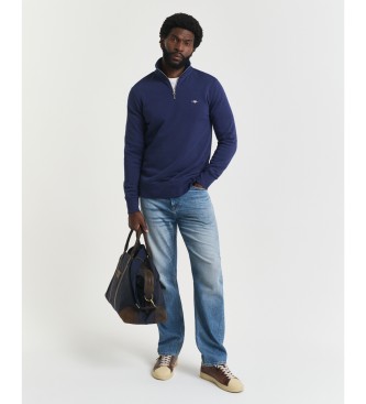 Gant Blue Shield half-zip hoodie