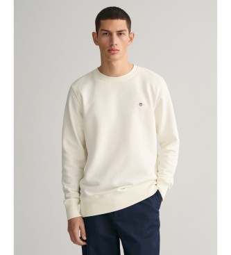 Gant Shield sweatshirt med rund hals, hvid