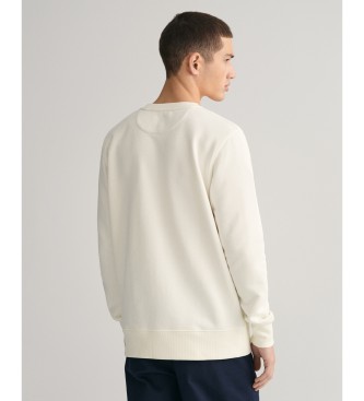 Gant Shield sweatshirt med rund hals, hvid