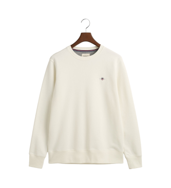 Gant Shield sweatshirt med rund hals, hvid