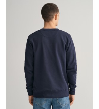 Gant Shield marineblaues Sweatshirt mit Rundhalsausschnitt