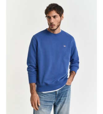 Gant Bluza z okrągłym dekoltem Shield niebieska