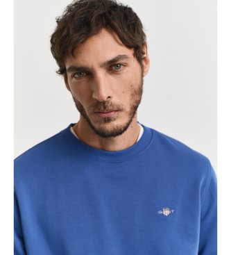Gant Bluza z okrągłym dekoltem Shield niebieska