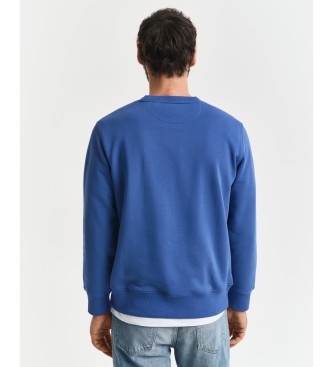Gant Bluza z okrągłym dekoltem Shield niebieska