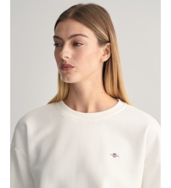 Gant Shield Sweatshirt mit Rundhalsausschnitt wei