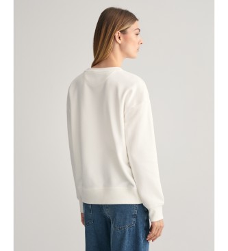 Gant Shield Sweatshirt mit Rundhalsausschnitt wei