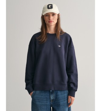 Gant Shield marineblaues Sweatshirt mit Rundhalsausschnitt