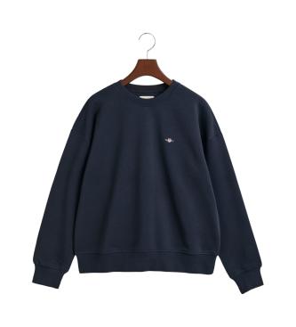 Gant Shield marineblaues Sweatshirt mit Rundhalsausschnitt