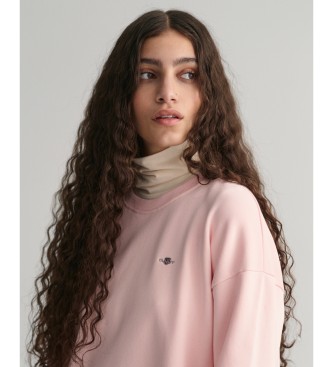 Gant Shield Sweatshirt mit Rundhalsausschnitt rosa