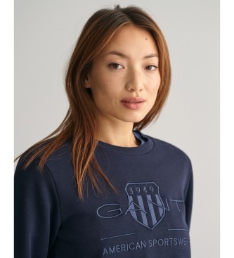 Gant Sweatshirt Tonal Archive Shield azul-marinho
