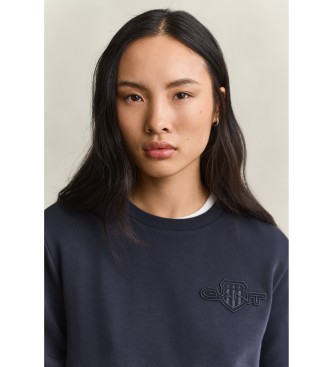 Gant Sweat Tonal Shield Bleu Marine