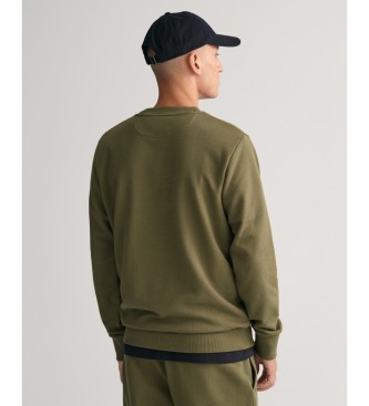Gant Tonal Shield crew neck sweatshirt groen