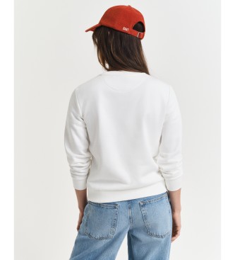 Gant Sweat-shirt Tonal Shield à col rond blanc cassé