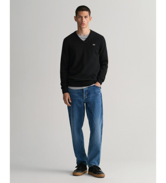 Gant Maglione nero con scollo a V