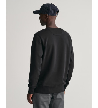 Gant Shield Sweatshirt mit Rundhalsausschnitt schwarz