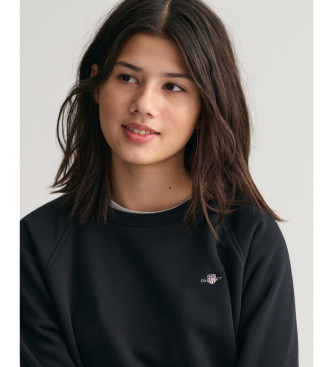 Gant Shield Teens sweatshirt med rund halsringning svart