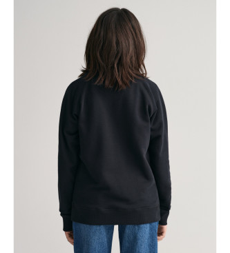 Gant Shield Teens sweatshirt med rund halsringning svart